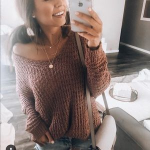 Maroon knit sweater